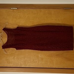 Red lace white house black market cocktail dress